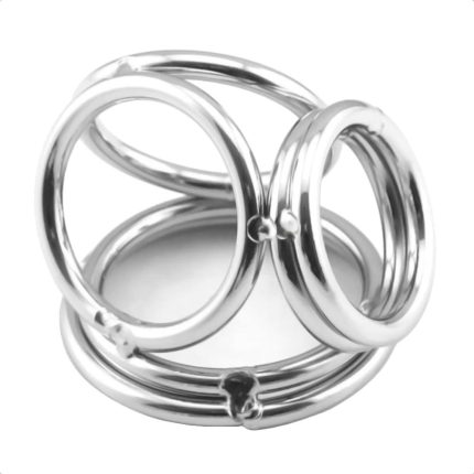 Bondage Stretcher Metal Cock and Ball Ring