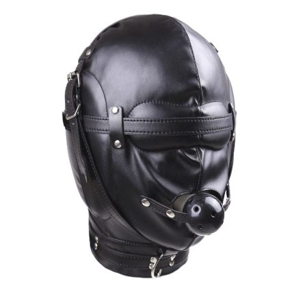 Sensory Deprivation Leather Slave Hood
