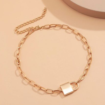 Femsub's Chain Necklace With Lock