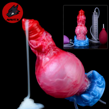 NNSX Inflatable Squirting Anal Plug Dildo with Dog Knot