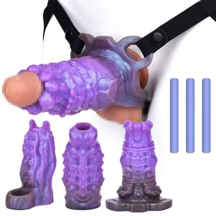 FAAK Multiple sizes Penis enlargement silicone leather cover